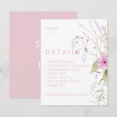 Invitations de mariage florales (Devant / Derrière)