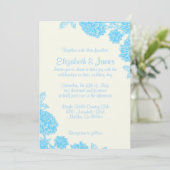Invitations de mariage florales de luxe (Debout devant)