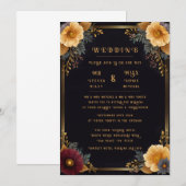 Invitations de mariage florales élégantes (Devant / Derrière)