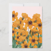 Invitations de mariage florales élégantes (Dos)