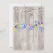 Invitations de mariage florales Lumières rustiques (Dos)