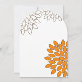 Invitations de mariage florales modernes Chrysanth (Dos)