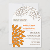 Invitations de mariage florales modernes Chrysanth (Devant)