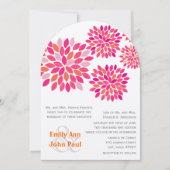 Invitations de mariage florales modernes Chrysanth (Devant)