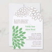 Invitations de mariage florales modernes Chrysanth (Devant)