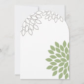 Invitations de mariage florales modernes Chrysanth (Dos)
