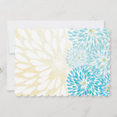Invitations de mariage florales modernes Chrysanth (Dos)