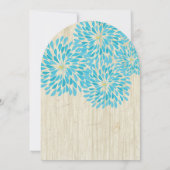 Invitations de mariage florales modernes Chrysanth (Dos)