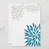 Invitations de mariage florales modernes Chrysanth (Dos)