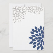 Invitations de mariage florales modernes Chrysanth (Dos)
