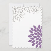 Invitations de mariage florales modernes Chrysanth (Dos)
