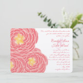Invitations de mariage florales modernes Chrysanth (Debout devant)