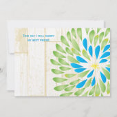 Invitations de mariage florales modernes Chrysanth (Dos)