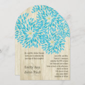 Invitations de mariage florales modernes Chrysanth (Devant / Derrière)