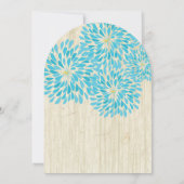 Invitations de mariage florales modernes Chrysanth (Dos)