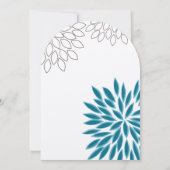 Invitations de mariage florales modernes Chrysanth (Dos)
