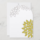Invitations de mariage florales modernes Chrysanth (Dos)