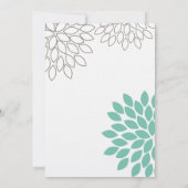 Invitations de mariage florales modernes Chrysanth (Dos)