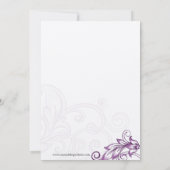 Invitations de mariage florales rétro (Dos)