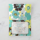 Invitations de mariage ~ flores d'été pavot bleu (Intérieur)