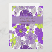 Invitations de mariage ~ floristes d'été pavots à (Devant / Derrière)