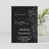 Invitations de mariage Flower Art (Debout devant)