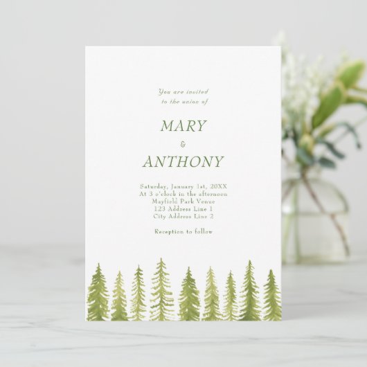 Invitations de mariage forestier (Debout devant)