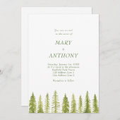 Invitations de mariage forestier (Devant / Derrière)