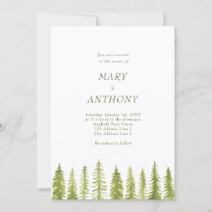 Invitations de mariage forestier