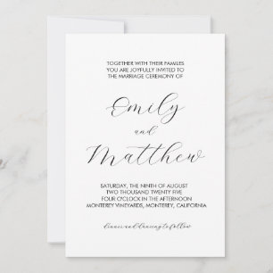Invitations de mariage formelles et élégantes