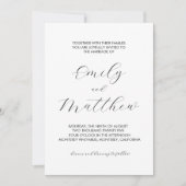Invitations de mariage formelles et élégantes (Devant)