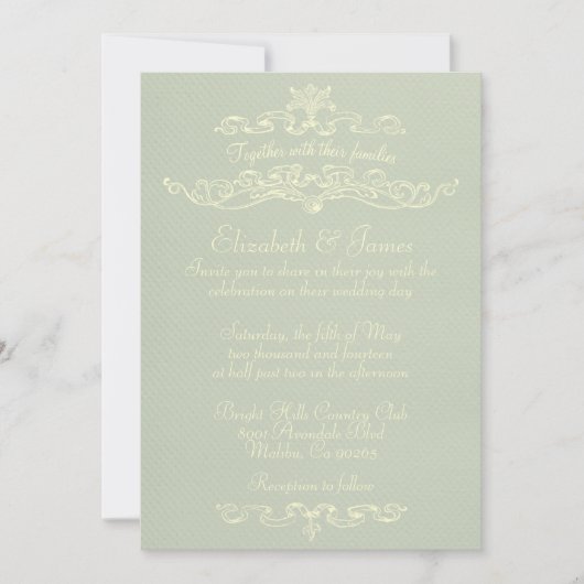 Invitations de mariage formelles simples (Devant)