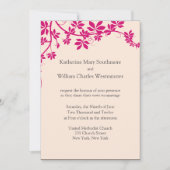 Invitations De Mariage Fuchsia Et Ivory (Devant)