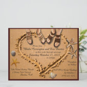 Invitations de mariage gay Beach (Debout devant)