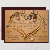 Invitations de mariage gay Beach (Devant / Derrière)