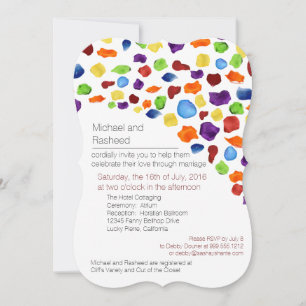 Invitations de mariage gay gay-lesbien des Roses a