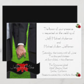 Invitations de mariage gay personnalisées pour deu (Devant / Derrière)