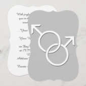 Invitations de mariage gay pride Cartes d'amour du (Devant / Derrière)