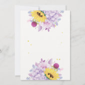 invitations de mariage géométriques de tournesol e (Dos)