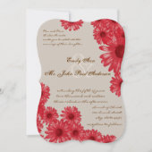 Invitations de mariage Gerber Daisy (Devant)