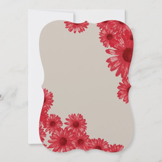 Invitations de mariage Gerber Daisy (Dos)