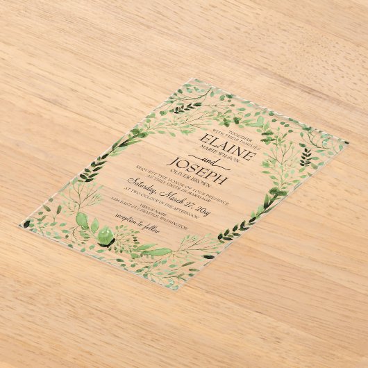 Invitations de mariage Glam Greenery (Poser)