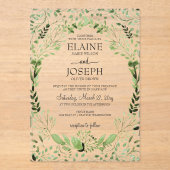 Invitations de mariage Glam Greenery (Recto)