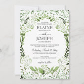 Invitations de mariage Glam Greenery (Devant)
