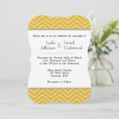 Invitations de mariage Gold Chevron (Debout devant)