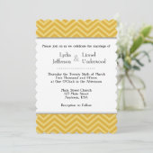 Invitations de mariage Gold Chevron (Debout devant)