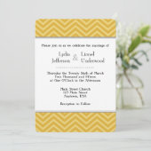 Invitations de mariage Gold Chevron (Debout devant)