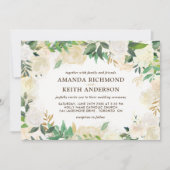 Invitations de mariage Gold et Champagne (Devant)