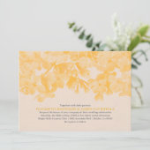 Invitations de mariage Gold Floral (Debout devant)