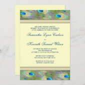 Invitations de mariage Gold Peacock (Devant / Derrière)